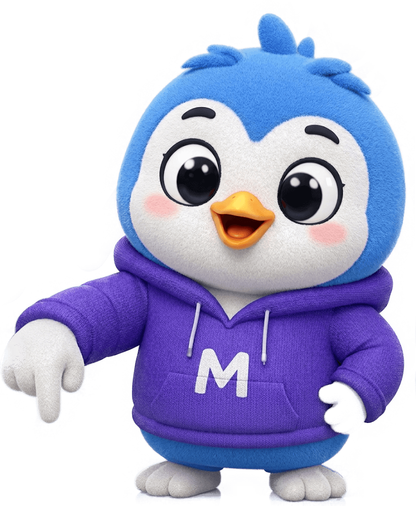 Linh vật chim cánh cụt MajorHub